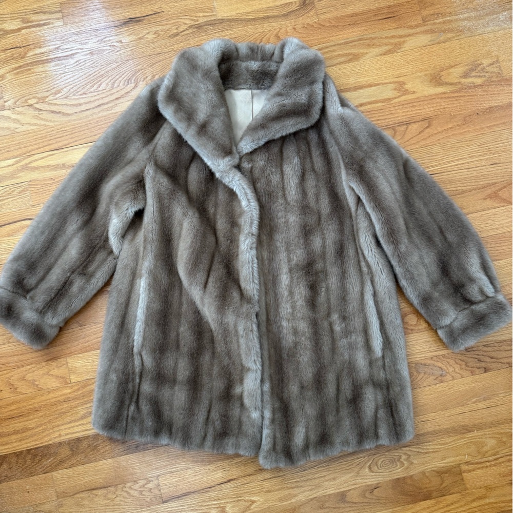 Vintage Tissavel Faux Fur Coat